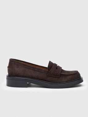 New ATP Atelier Albaredo Walnut Suede Loafers Sz 10